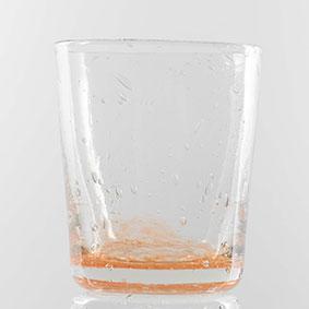 Verre droit fond orange VD-067