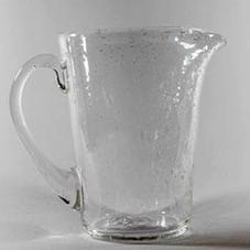 Carafe en verre bullé