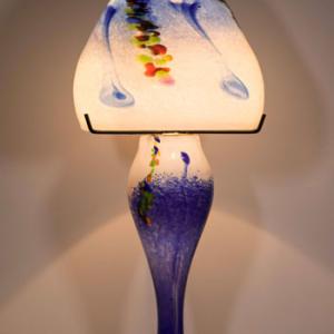 Lampe CHAMPIGNON - bleu et blanc
