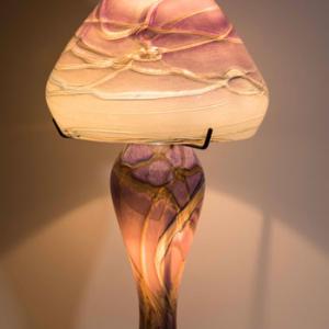Lampe CHAMPIGNON - rose et violet