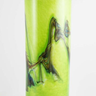 Vase droit en verre vert