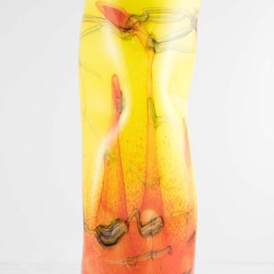 Vase Glenan en verre soufflé vjaune et orange