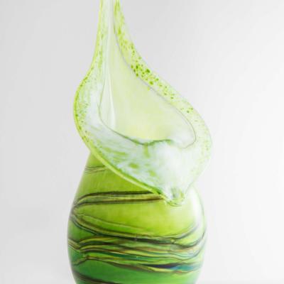 Vase collerette vert