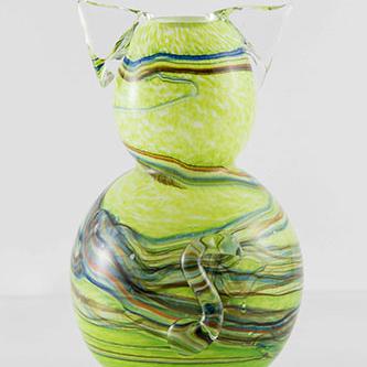 Vase en verre souffle à la forme de chat